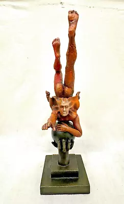 Sergio Bustamante Sculpture Mythical Male Reaching Arm On Globe  50/100 Signed • $850