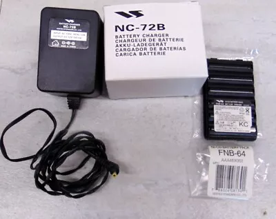 Yaesu Vertex NC-72B Wall Charger & Good 7.2V FNB-64 NiCad Battery OEM Battery • $22.50