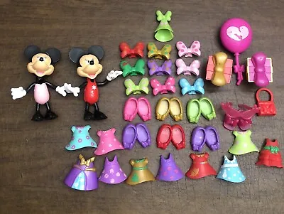 Disney Minnie Mouse Daisy Snap N’ Style Bow-Tique Dress Up Dolls Lot Of 34 • $33