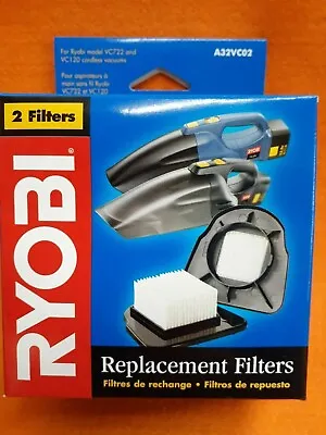 Ryobi Vacuum Replacement Filter Filters A32VC02   2 Pack • $12.99