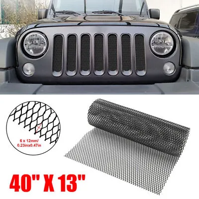 40 X13  Mesh Grill Cover Car Front Bumper Fender Hood Vent Grille Net Universal • $17.98