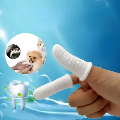 £2.99 • Buy Dog Toothbrushes Soft Pet Finger Toothbrush Teddy Dog Cat Cotton Brush Teeth 