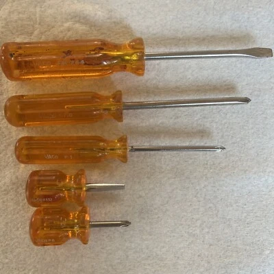 $20 • Buy Vaco 5 Pc. Screwdriver Set USA Vintage