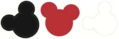 3 Inch Trio MICKEY MOUSE EARS Decals Red White Black Removable Wall Sticker Art  • $6