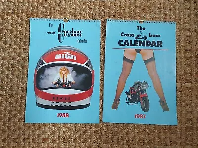 £110 • Buy THE CROSSBOW CALENDAR 1987 1988 Rare Sam Fox 1st Edition Motorbikes Glamour 