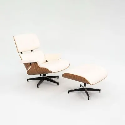 2022 Herman Miller Tall Eames Lounge Chair And Ottoman In Walnut W White Leather • £5676.52