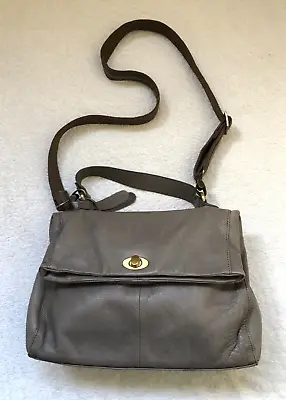 Edina Ronay - Soft Grey Leather - Designer Shoulder Bag / Hand Bag - Fast Post • £30