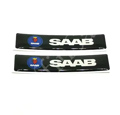 2x Saab Small Gel Badge Emblems Side Wing Exterior Interior 9-3 9-5 900 9000 • $27.59