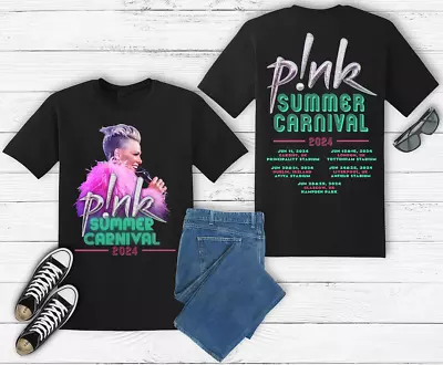 Pink P Nk Singer Summer Carnival 2024 T Shirt Size S-5XL Cotton 2side U2468 • $33.24