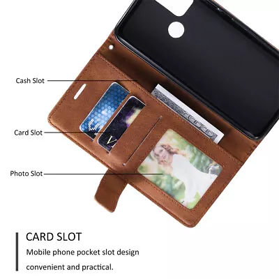 For MOTO G60 G50 G30 G9 Play G8 Fashion Leather Card Slot Wallet Flip Case Cover • $11.31