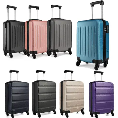 £32.99 • Buy 19/20 Inch Small Cabin Hand Luggage Hard Suitcase 4 Wheeled ABS Travel Case Bag 