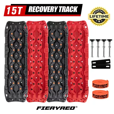 Fieryred Recovery Tracks /w Mounting Pins 15T Board 4WD Sand Track Snow Mud 4x4 • $28.95