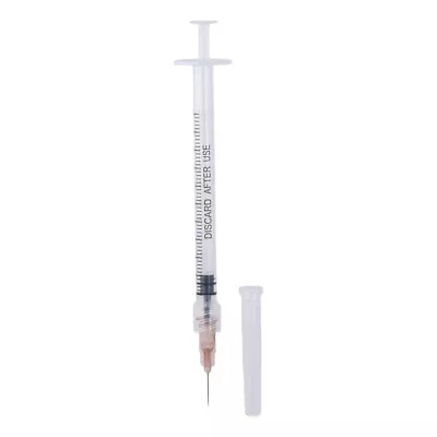 1ml/cc Manual Push Syringe Plastic Feeding Device Sterile Straight Tip Needle • $10.86