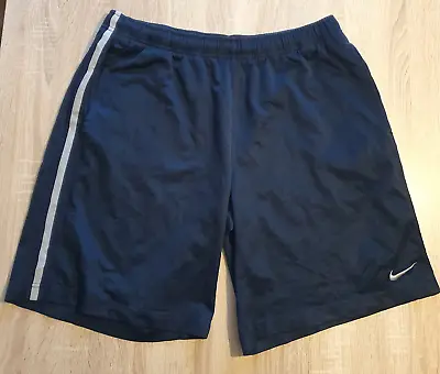 Nike Mens Shorts Large Blue Dri-Fit Running Training Football Logo Swoosh • £8.99