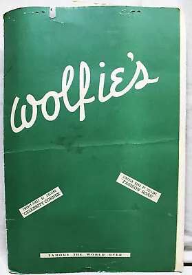 Wolfie's Restaurant Of Miami Beach Florida Dining Menu 1956 Vintage • $9.99