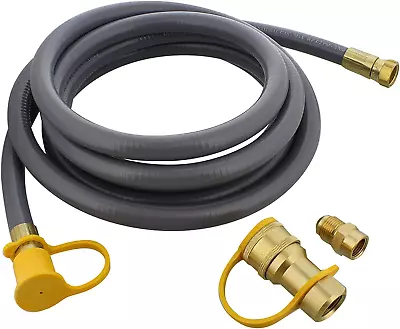 Natural Gas Grill Hose 12Ft - Flexible Gas Line Quick Connect Gas Hose 3/8In Fe • $64.44