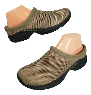 Merrell Primo Breeze II Womens Size 8.5 Taupe Mule Slide Slip On Shoes J63320 • $23.97