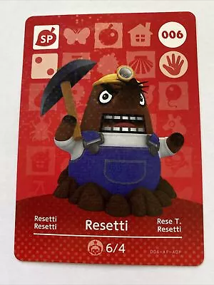 006 Restti  Series 1 Animal Crossing Amiibo Card #006 Authentic ACNH • $2.40