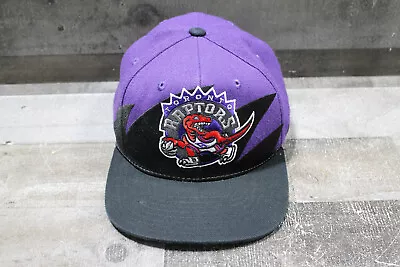Toronto Raptors Snap Back Sharktooth Hat Adult Adjustable Purple Mitchel & Ness • $23.27