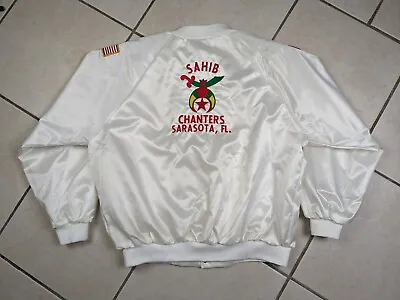 Vtg Satin Shriner's Jacket Sahib Chanters Sarasota Florida XXXL Made In USA • $53.99