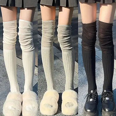 Girls Ladies Women Thigh High Over The Knee Socks Extra Long Stockings Socks UK • £4.89