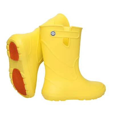  Kids Boys Girls Wellies Rain Boots Lined Wellington Boots EVA ANTI-SLIP • £6.99