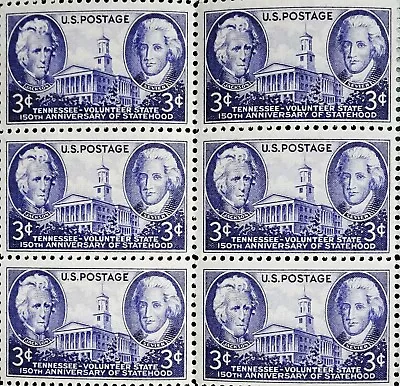 3c 150th Tennessee State Anniversary Full Pane US Stamps MNH  RG1099 • $34.99