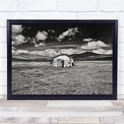 $84.59 • Buy Black & White Landscape House Tent Adventure Wall Art Print