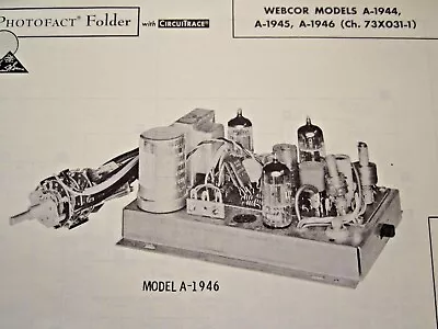 Webcor A-1944 A-1945 & A-1946 Stereo Multiplex Adapter Photofact • $7.50