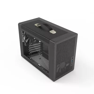 IONZ KZ-X1 - PC Gaming Case M/ATX  | Type-C Travel Case Portable With Handle • £49.95