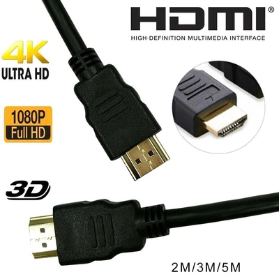 $4.99 • Buy 5M 3M 2M HDMI Cable Cord V2.0 3D High Speed Ethernet FHD 1080p 2160p HEC ARC