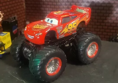 Custom 1/64 Scale Hot Wheels Monster Jam Truck Disney Cars Lightning Mcqueen • $60