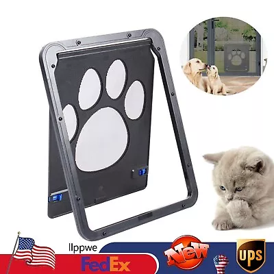 Pet Dog Cat Door Magnetic Flap Window Screen Lock Gate Sliding Door Frame • $9.50