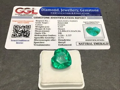 9.97 Cts. Natural Muzo Colombian Emerald  FAST SHIPPING FROM USA Lot 829 • $27.99