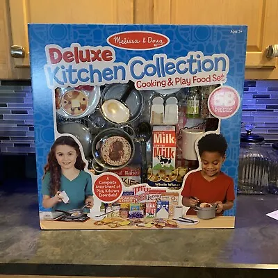 Melissa & Doug Deluxe Kitchen Collection Cooking & Play Food Set – 58 Pieces • $20