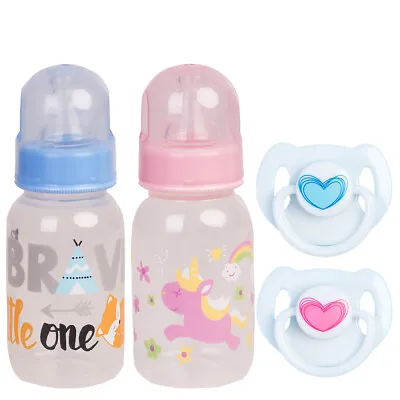 Reborn Baby Dummy+Bottle Magnetic Pacifiers Accessories For Baby Boy/Girl Doll • £4.98