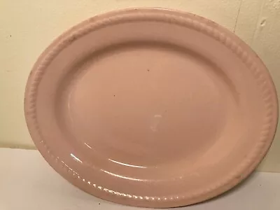 Vintage Homer Laughlin Kraft-pink  11 1/2  Serving Platter Deep Dish Made In Usa • $20.99