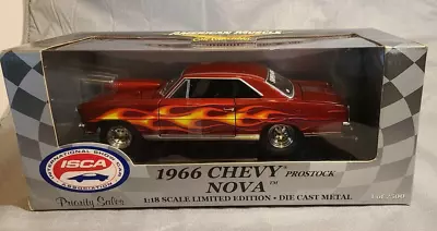 ERTL 1/18 ISCA Pro Street 1966 Nova  W/FLAMES 1/2500 • $99.99