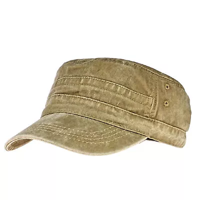 Baseball Hat Flat Top Washed Lightweight Vintage Cadet Hat Accessory • $8.82