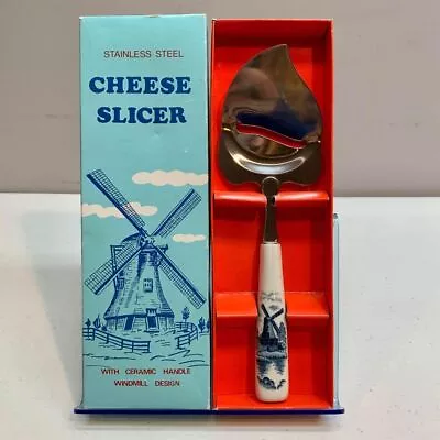 Vintage Kaasschaaf Cheese Slicer Windmill Design Stainless Steel Ceramic Handle • $42.33