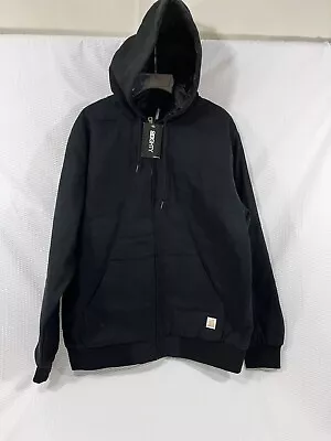 Independent Trading Co. Insulated Workwear Jacket Thick Canvas Hoodie Size Large • $45