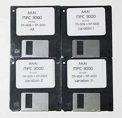 Akai MPC 3000 Format Floppy Disk Sample Library TR 909 Drums Sampled Into SP1200 • $19.99