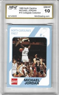 1989 North Carolina Michael Jordan #15 Collegiate Collection Gem Mint 10 • $60