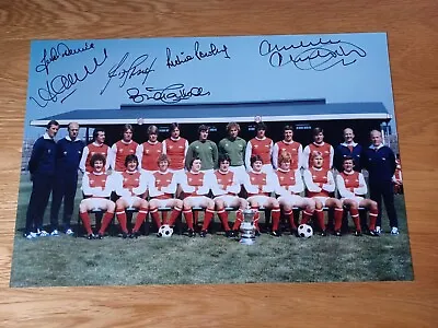 ARSENAL 1979 FA CUP WINNERS SIGNED BY 6 TEAM PHOTOGRAPH 12  X 8  • £25