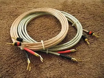 Straight 8 6' Pr 8ga Speaker Cables 742 Strand Ofc Per Conductor Spade-banana • $65