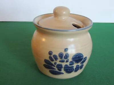 PFALTZGRAFF USA Folk Art Stoneware Covered Honey Pot Jam Jelly Jar & Lid • $19.99