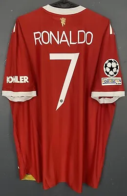 Mens Ronaldo Manchester United 2021/2022 Uefa Soccer Football Shirt Size 2xl Xxl • $299.99