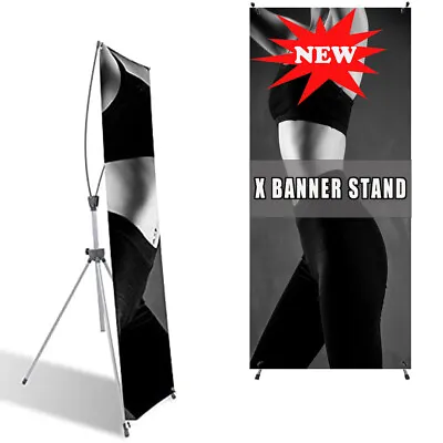 Premium Adjustable X Banner Stand From 24 X63  To 31.5 X71  Portable Oxford Bag • $29.99