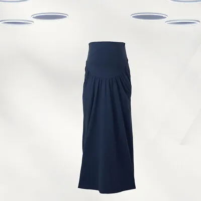 Ex Frugi Women's Jersey Maxi Skirt In Blue Indigo • £15.99