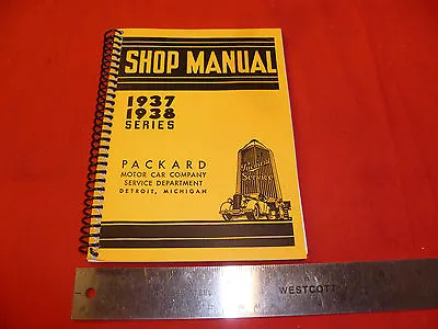 1937-38 Packard Shop Manual Glove Box Size • $24.95